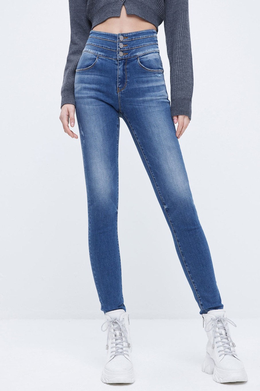 MISS SIXTY High Waist | High-Rise Skinny Jeans Middle Blue