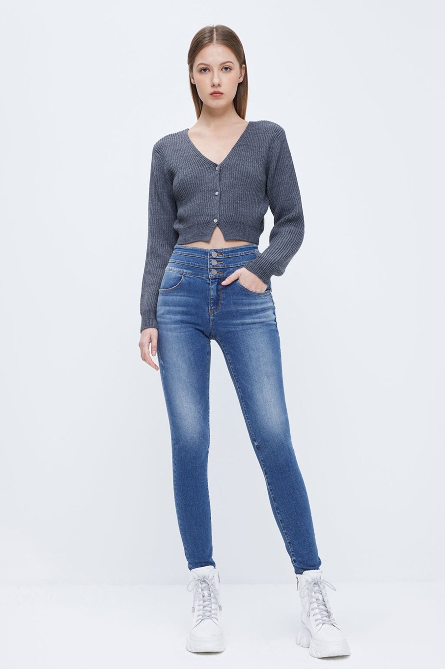 MISS SIXTY High Waist | High-Rise Skinny Jeans Middle Blue