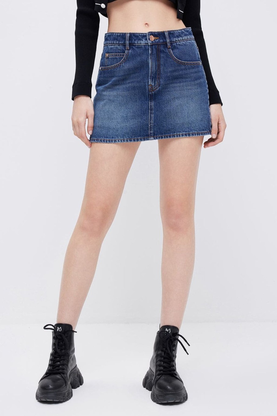 MISS SIXTY Shorts | Vintage Denim Culottes Middle Blue