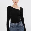 MISS SIXTY Fall-Winter | Angel Collection Crew Neck T-Shirt With Long Sleeves Black