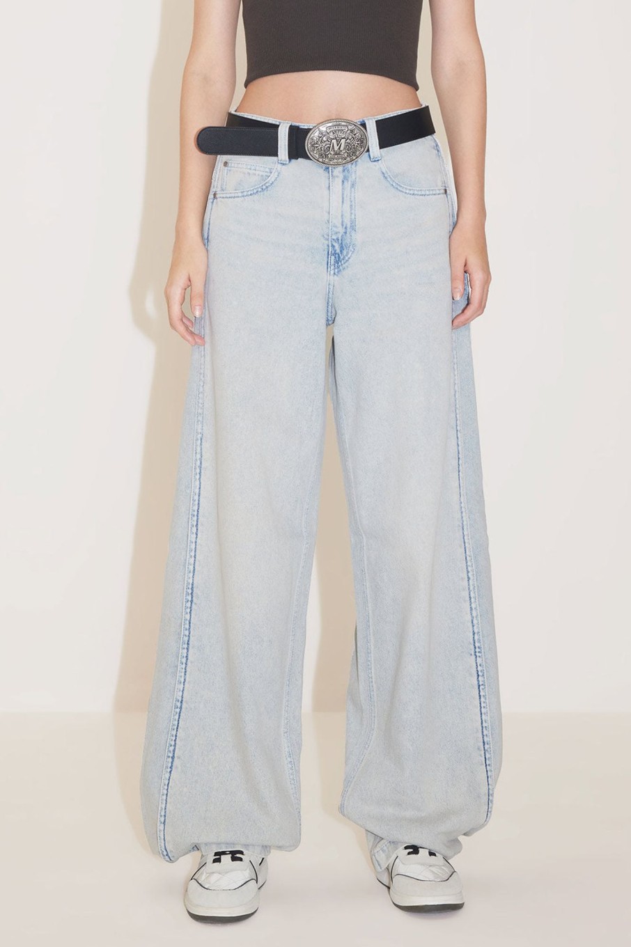 MISS SIXTY Wide Leg | High Waist Adjustble Wide Leg Jeans Light Blue