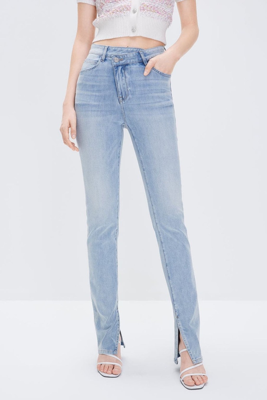 MISS SIXTY Push Up | Slant Placket Jeans With Silk Middle Blue