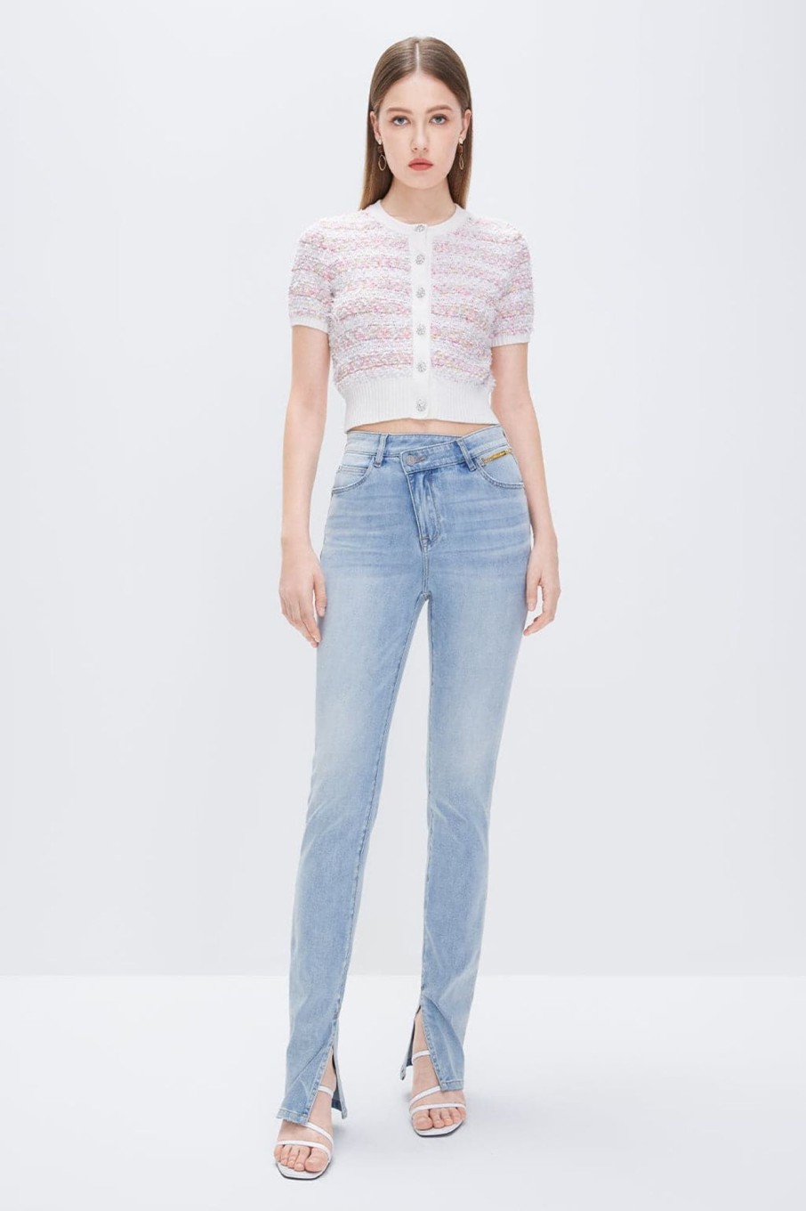 MISS SIXTY Push Up | Slant Placket Jeans With Silk Middle Blue