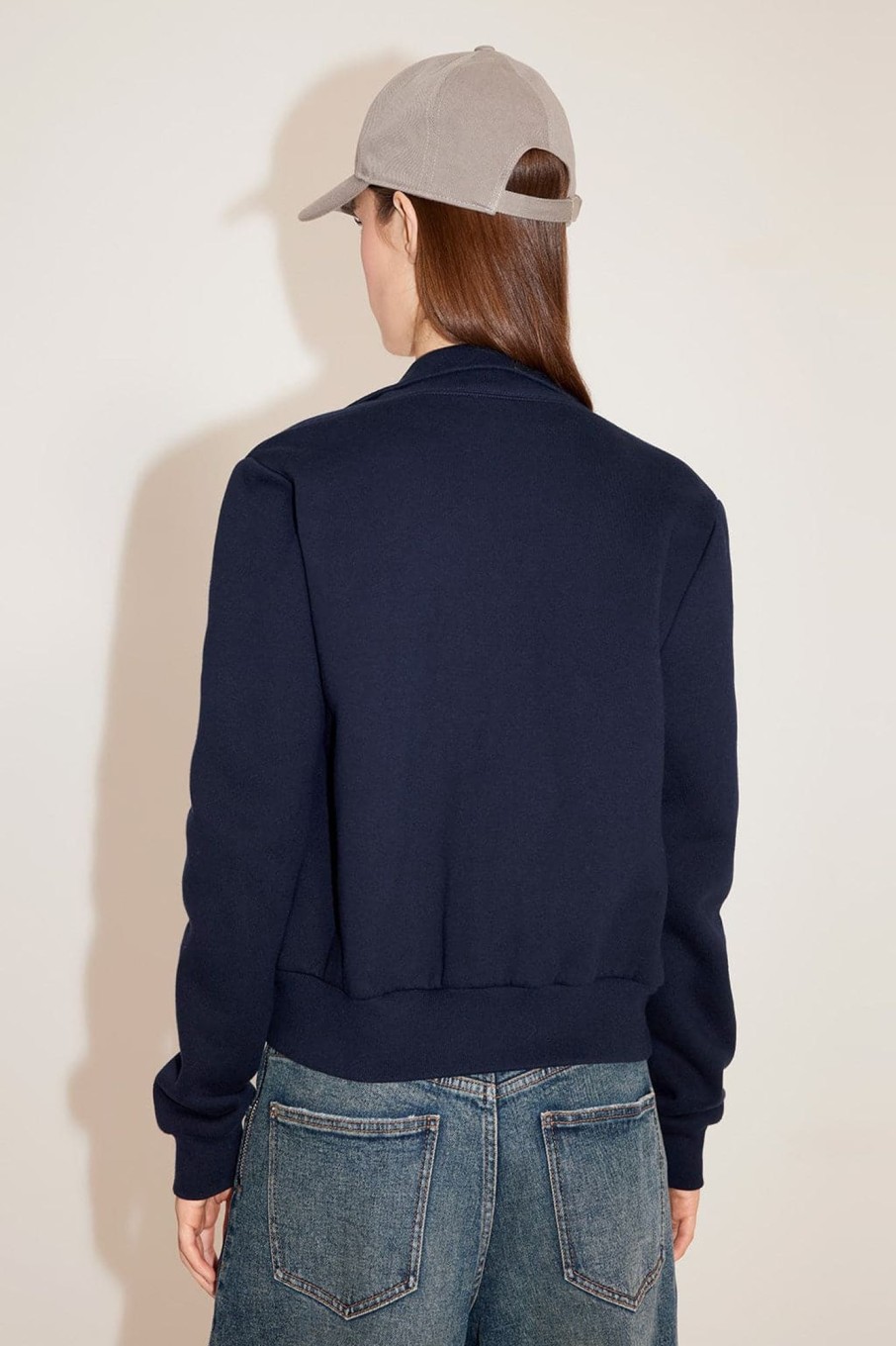 MISS SIXTY Jackets & Outerwears | Color-Block Zip Sporty Yet Simple Hooded Jacket Deep Blue