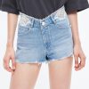 MISS SIXTY Fall-Winter | Angel Collectionembroidered Ripped Low Waist Denim Shorts Light Blue