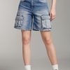 MISS SIXTY Shorts | Vintage Cargo Style Denim Shorts Middle Blue