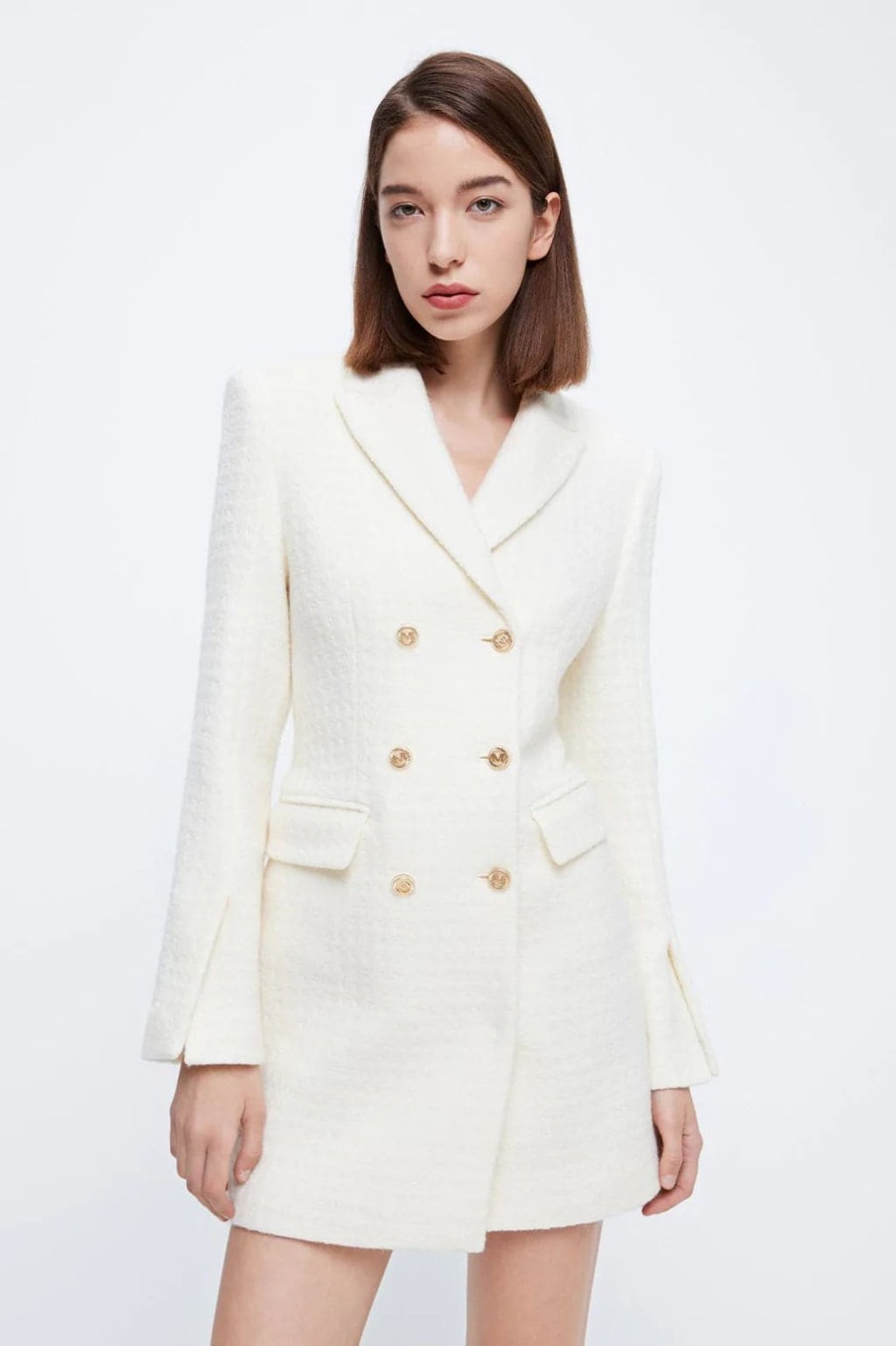 MISS SIXTY Dresses | Stylish Woolen Suit Dress White