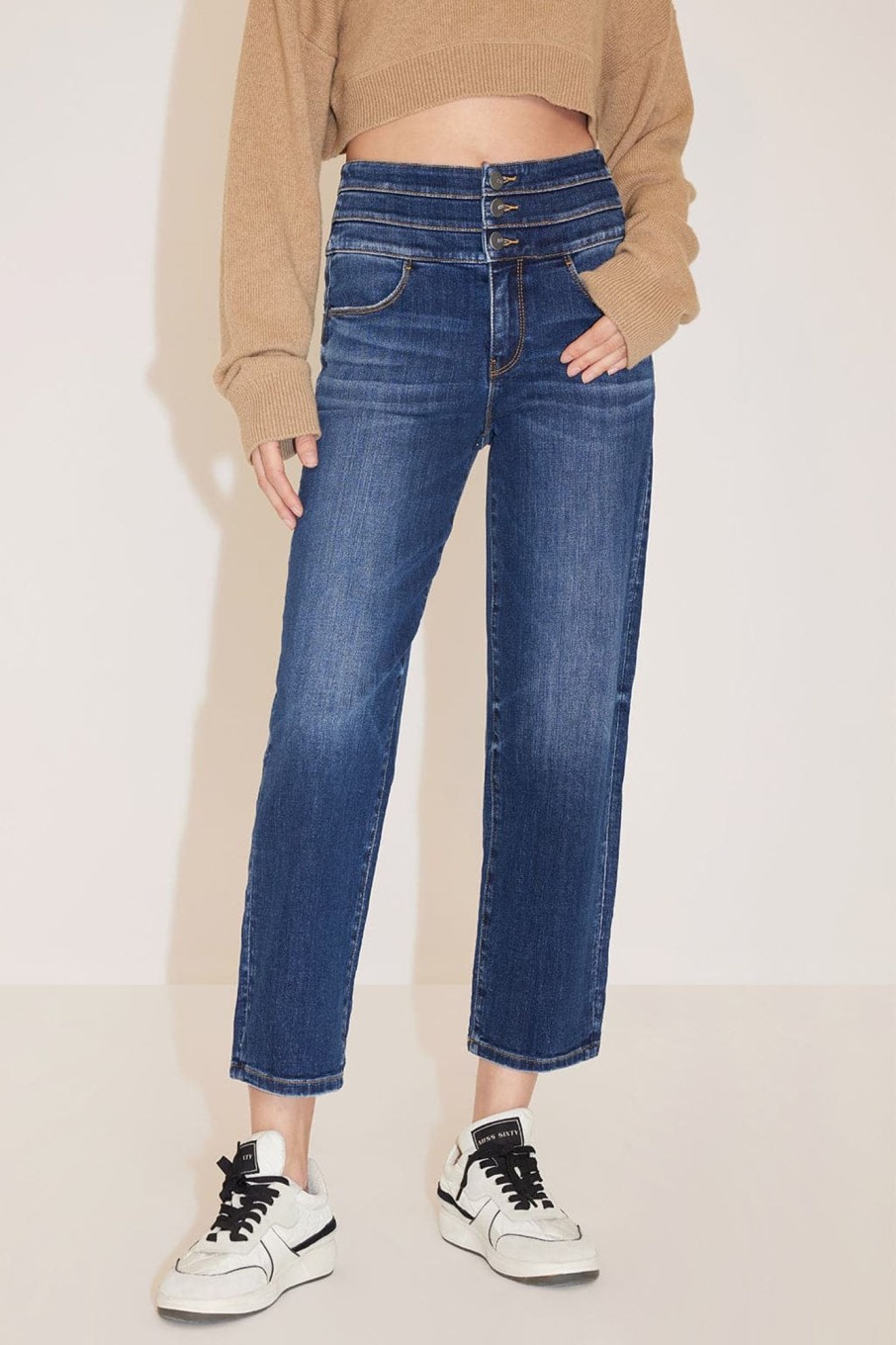 MISS SIXTY Straight | High Waist Navy Blue Straight Fit Jeans Dark Blue