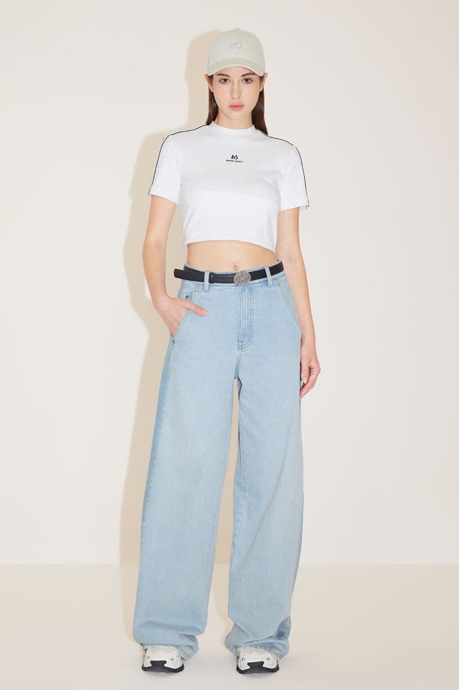 MISS SIXTY Wide Leg | Relaxed Colour Block Wide-Leg Jeans Light Blue