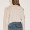 MISS SIXTY Sweaters | Round Neck Hand-Stitched Pearl-String Short Knit Sweater