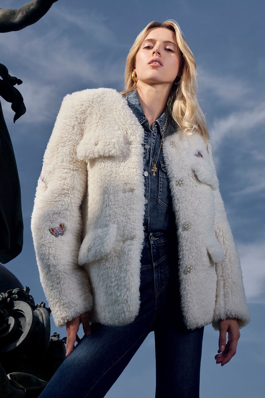 MISS SIXTY Fall-Winter | Angel Collection Sherpa Jacket Off White