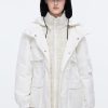 MISS SIXTY Jackets & Outerwears | Detachable Hood Down Jacket With Trweed Waistcoat