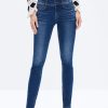 MISS SIXTY High Waist | Super High Waist Navy Blue Jeans With Four Buttons Deep Blue