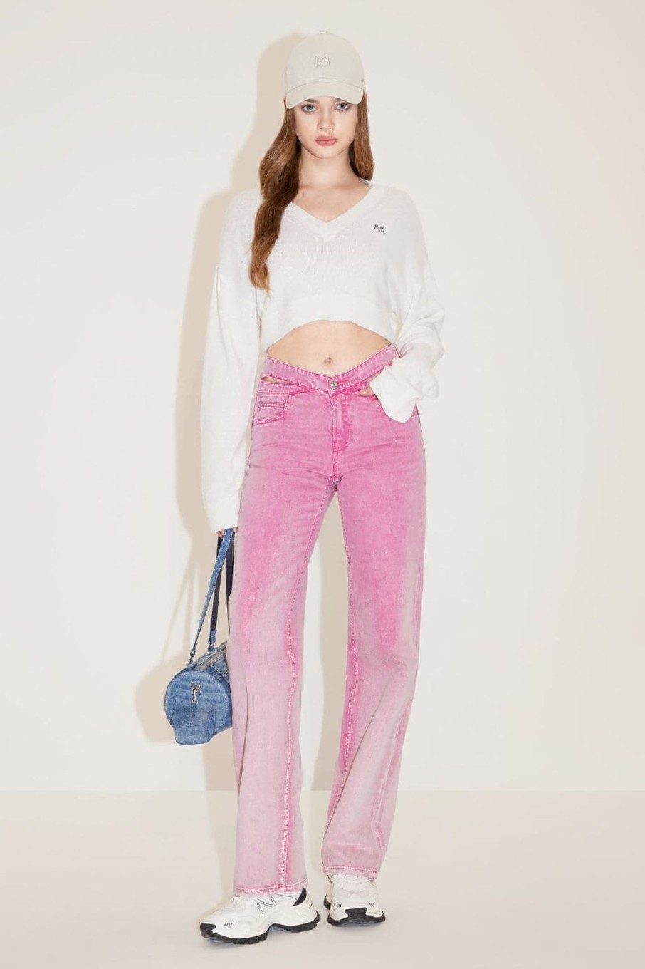 MISS SIXTY Straight | Butterfly Shape Waist Pink Gradient Straight Fit Jeans Multicolour