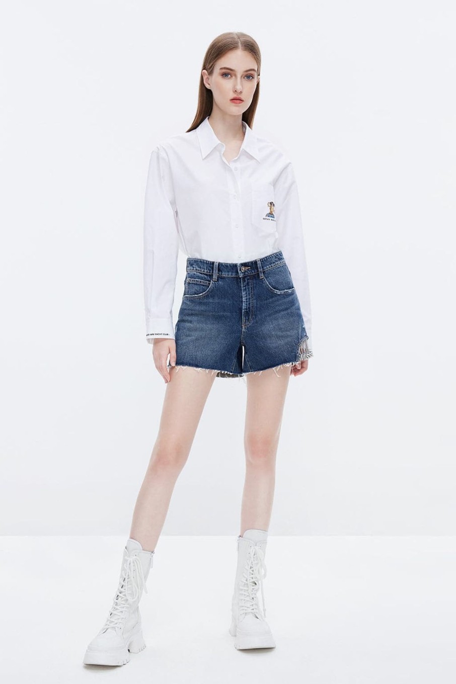 MISS SIXTY Shorts | Nft Capsule Hollow Design Denim Shorts Deep Blue