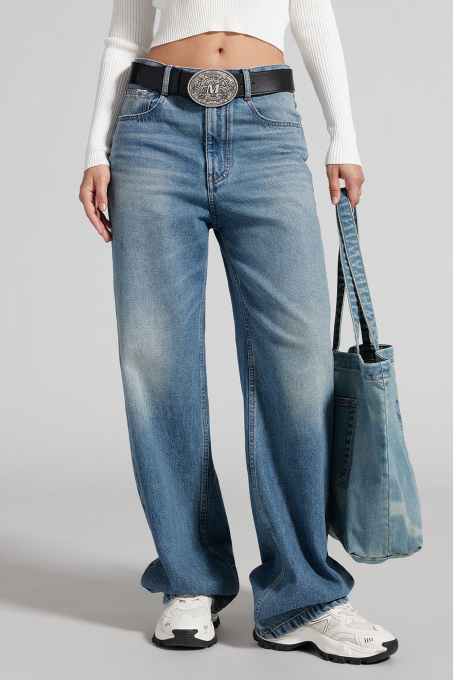 MISS SIXTY Straight | Vintage White Straight Jeans Middle Blue