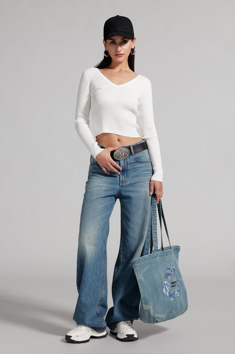 MISS SIXTY Straight | Vintage White Straight Jeans Middle Blue