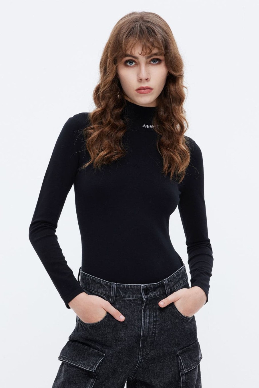 MISS SIXTY Sweaters | Turtleneck Slim Fit Knit Top