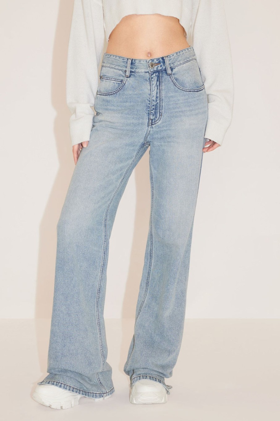 MISS SIXTY Straight | Straight Fit Jeans With Split Hem Light Blue