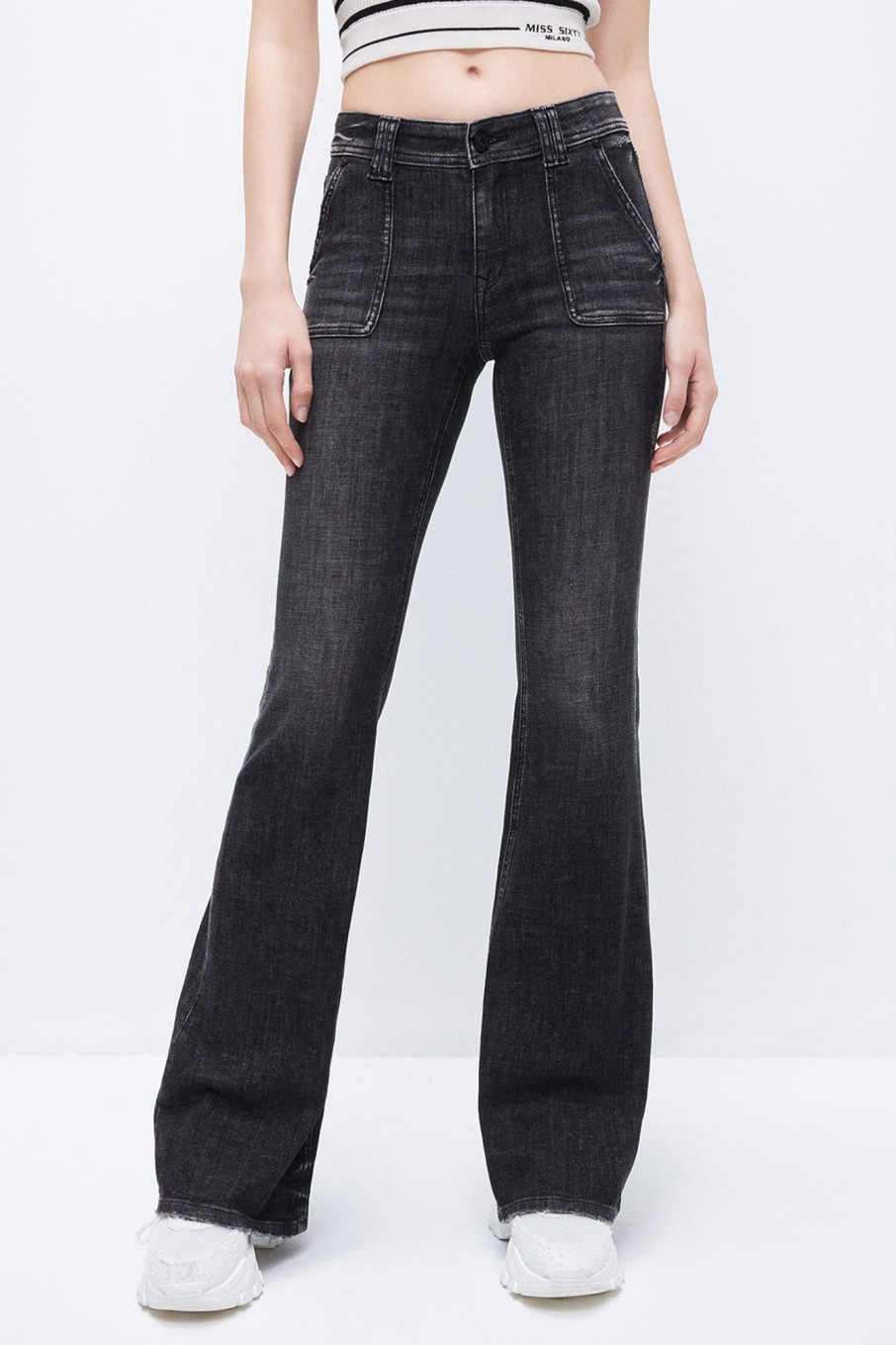 MISS SIXTY Flare | Vintage Flared Jeans Black Fog