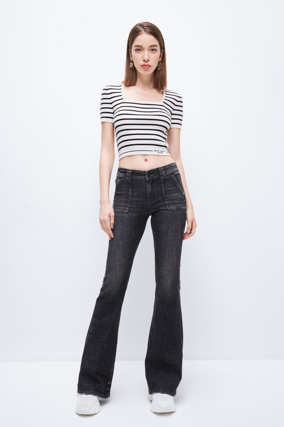 MISS SIXTY Flare | Vintage Flared Jeans Black Fog