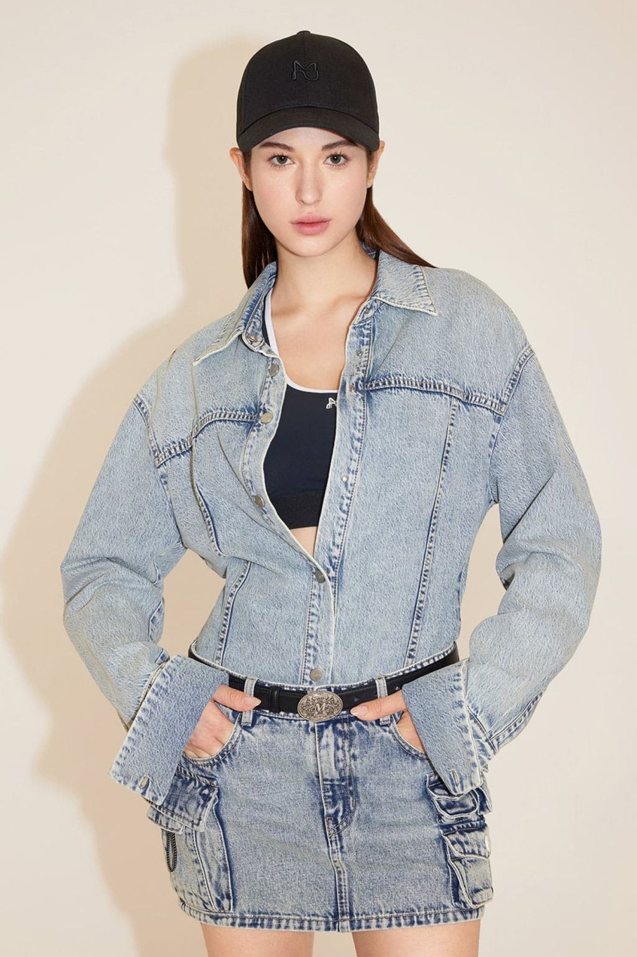 MISS SIXTY Tops | Vintage Style Denim Shirt Light Blue