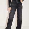 MISS SIXTY Straight | Black And Gray Hollow Butterfly Waist Crystals Straight Jeans Black Fog