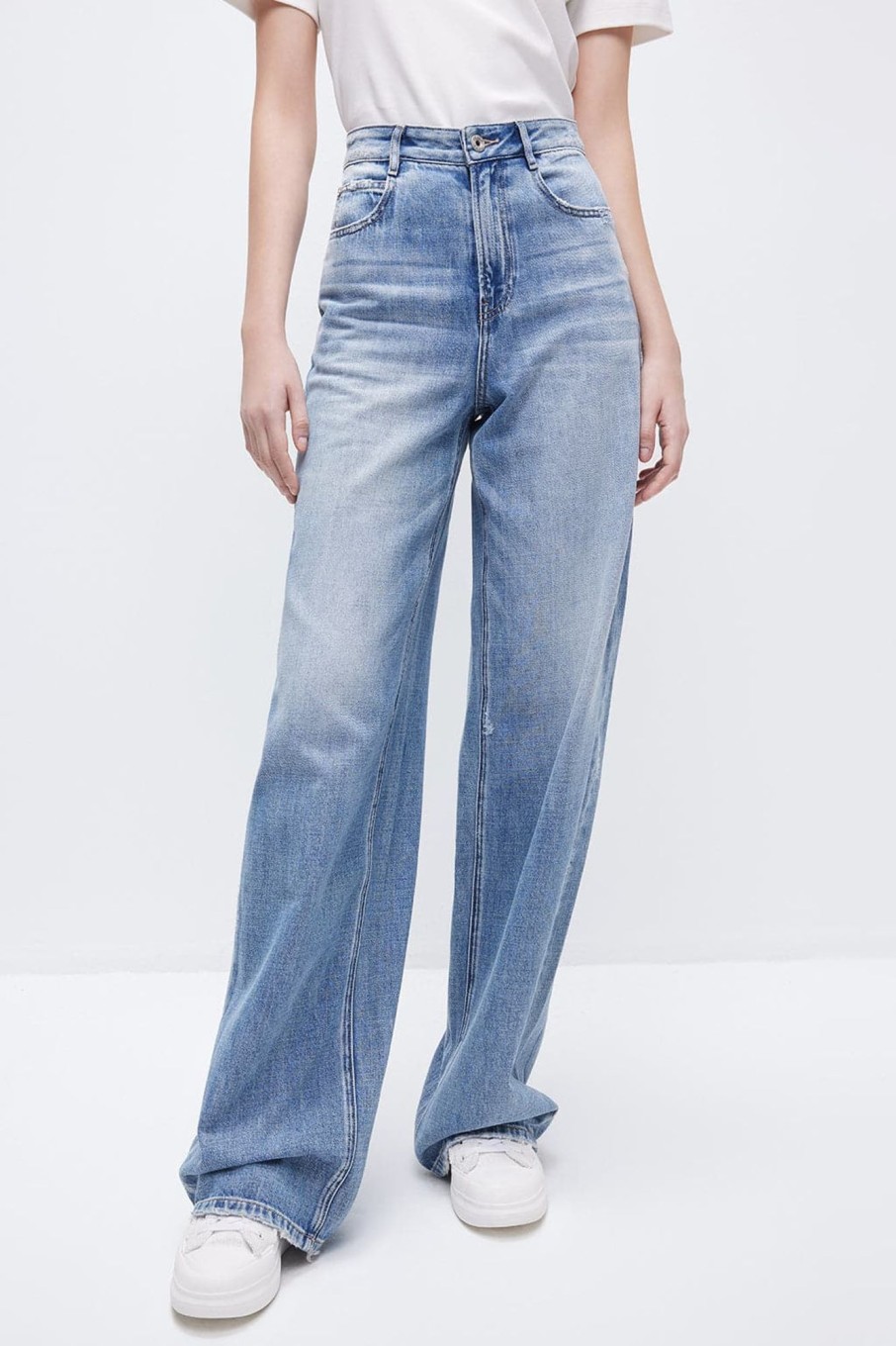 MISS SIXTY Wide Leg | High Waist Baggy Jeans Middle Blue