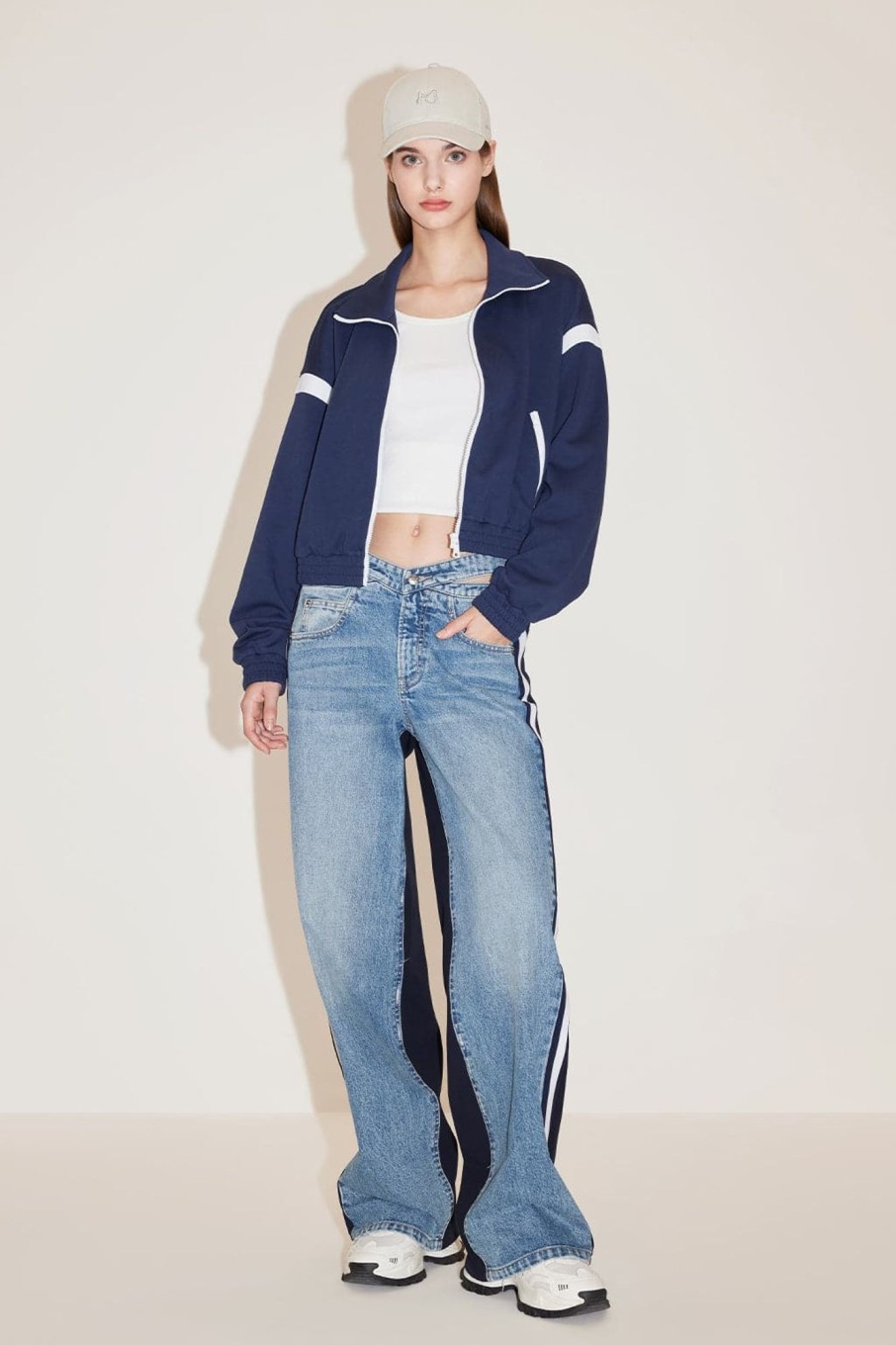 MISS SIXTY Straight | Stylish Jeans With Front And Back Patchwork Middle Blue