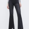 MISS SIXTY Flare | Retro Flared Slit Black Jeans Black Grey