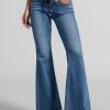 MISS SIXTY Flare | Lace-Up Bootcut Pants With Acetate Middle Blue