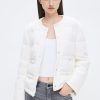 MISS SIXTY Jackets & Outerwears | Beige Stylish Cropped Down Jacket Off White