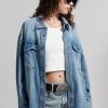 MISS SIXTY Tops | Vintage Single Breasted Denim Shirt Middle Blue