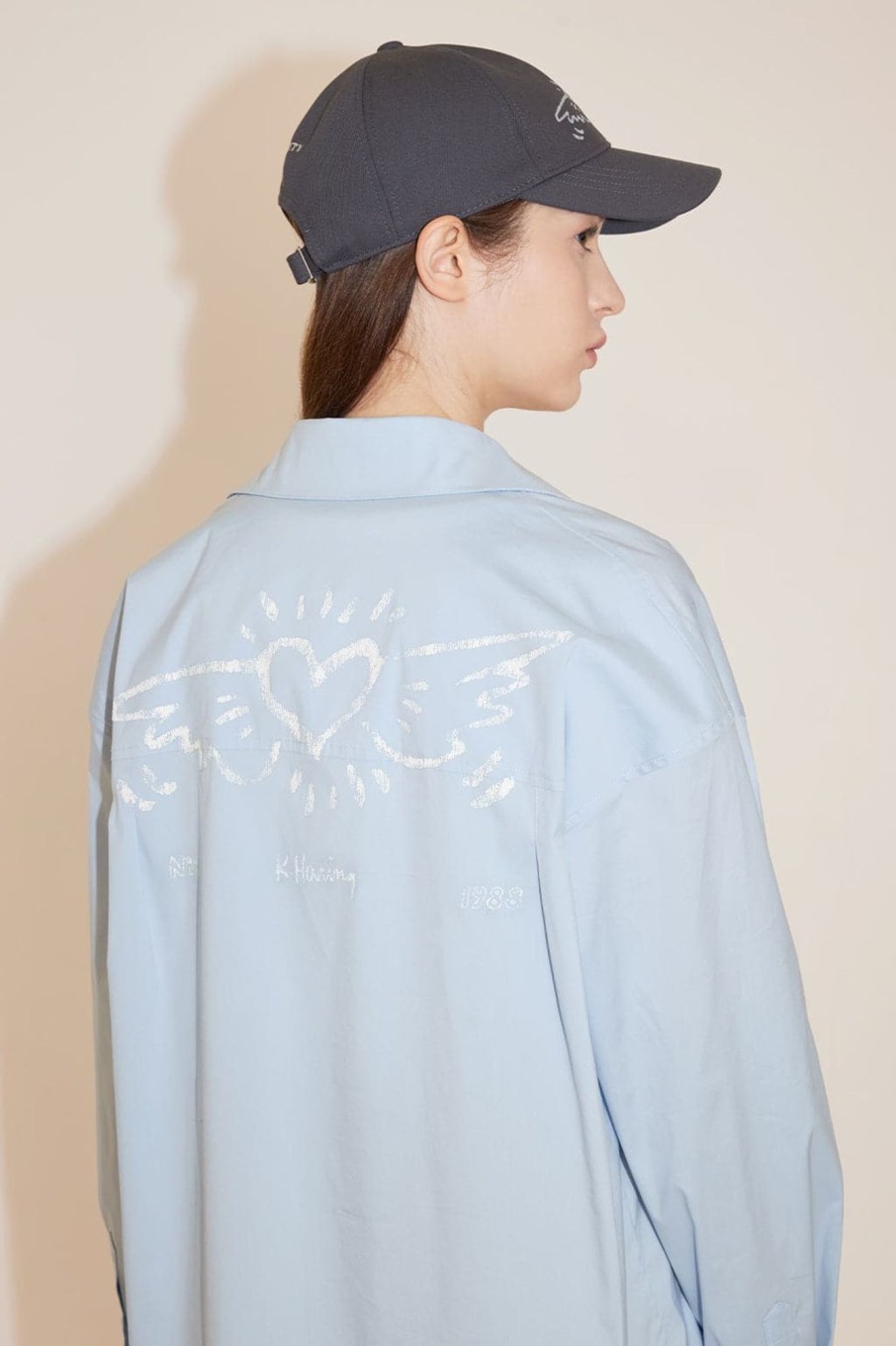 MISS SIXTY Spring-Summer | Miss Sixty X Keith Haring Capsule Collection Baby Printed Shirt Blue