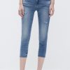 MISS SIXTY High Waist | High Waist Ripped Jeans With Silk Light Blue