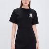 MISS SIXTY Dresses | Crew Neck Cartoon Embroidered Dress