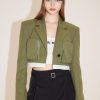 MISS SIXTY Jackets & Outerwears | Elegance Cropped Jacket With Shoulder Pads