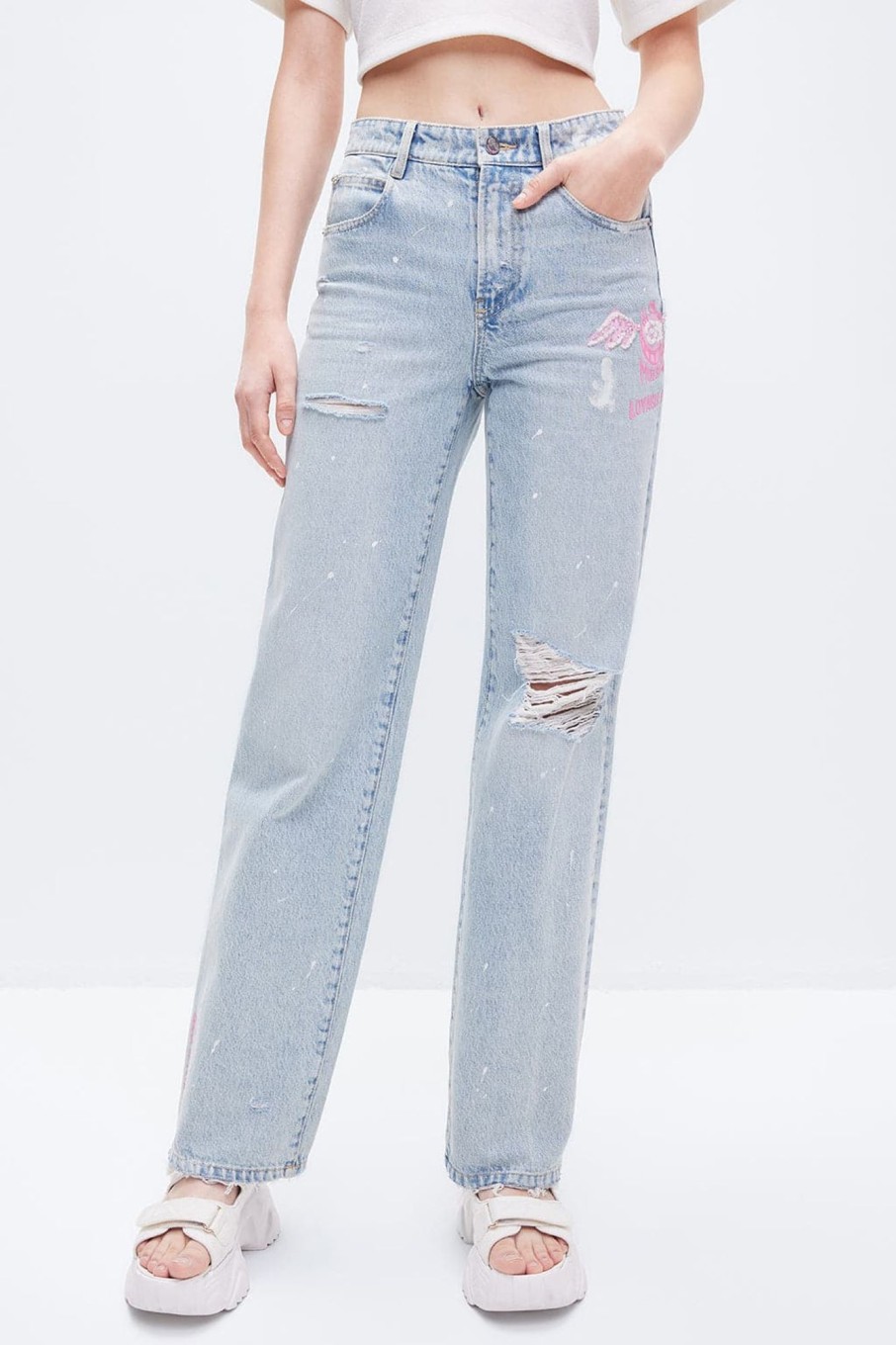 MISS SIXTY Spring-Summer | Miss Sixty X Andre Saraiva Capsule Collection Ripped Jeans Light Blue