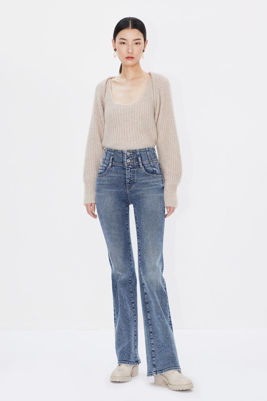 MISS SIXTY Flare | High Waist Flared Jeans Middle Blue