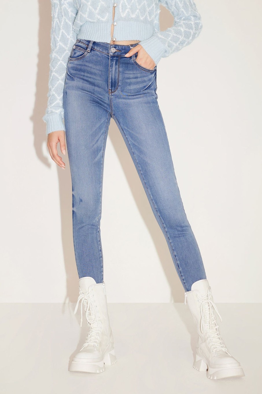 MISS SIXTY Push Up | Blue Stretchy Skinny Jeans Middle Blue