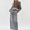 MISS SIXTY Skirts | Gray Denim Slit Skirt Light Grey