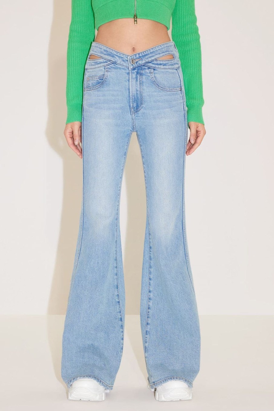 MISS SIXTY Flare | Vintage Slim Fit Bootcut Jeans With Mulberry Silk Middle Blue