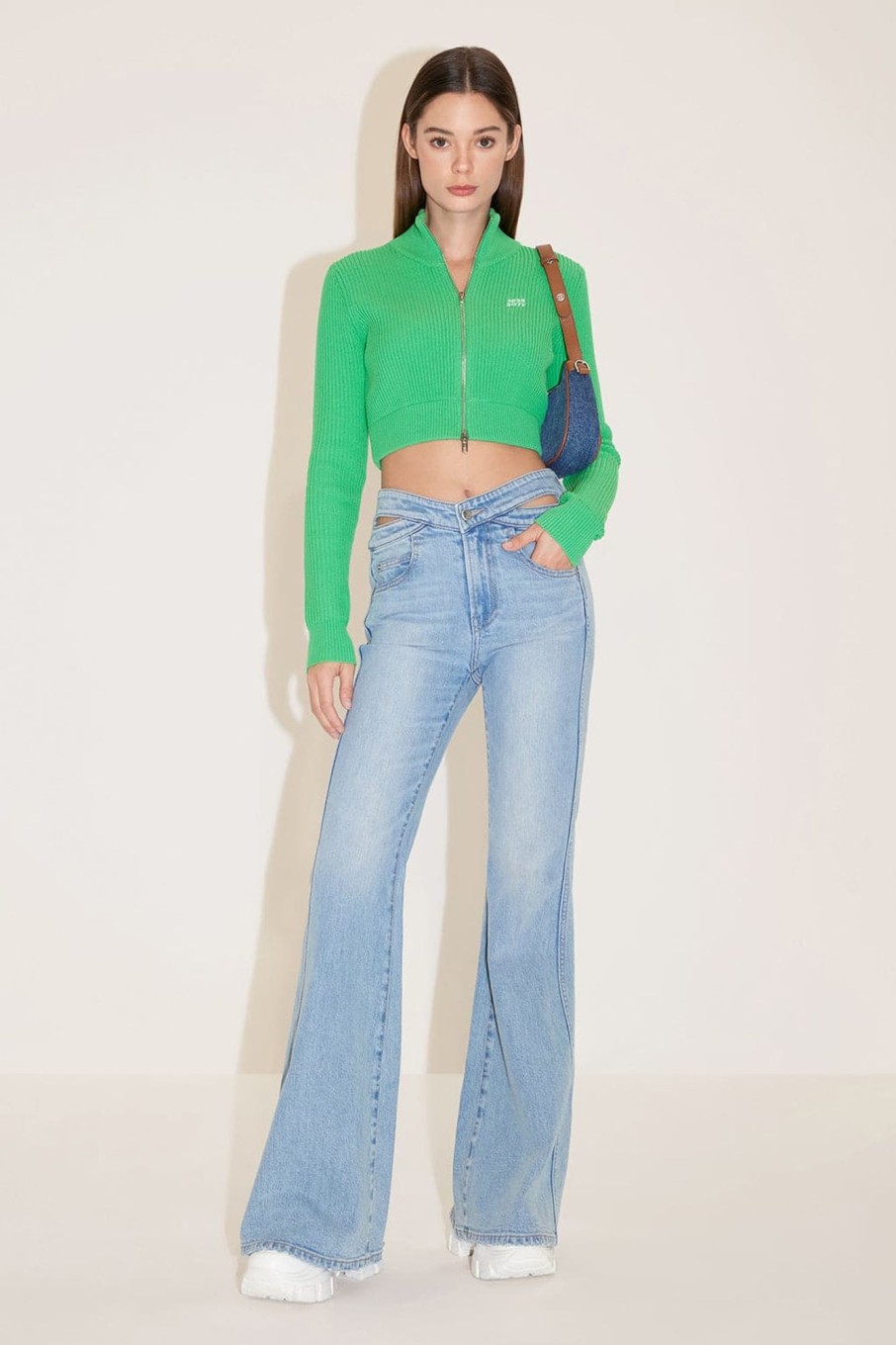 MISS SIXTY Flare | Vintage Slim Fit Bootcut Jeans With Mulberry Silk Middle Blue