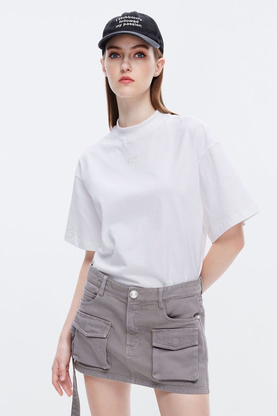 MISS SIXTY Fall-Winter | Angel Collection Embroidered Pearl Loose Fit T-Shirt