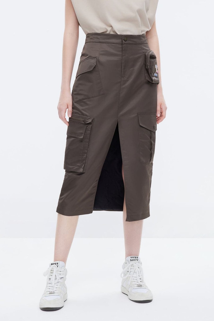 MISS SIXTY Skirts | Nft Capsule Vintage Cargo Style Front Slit Skirt