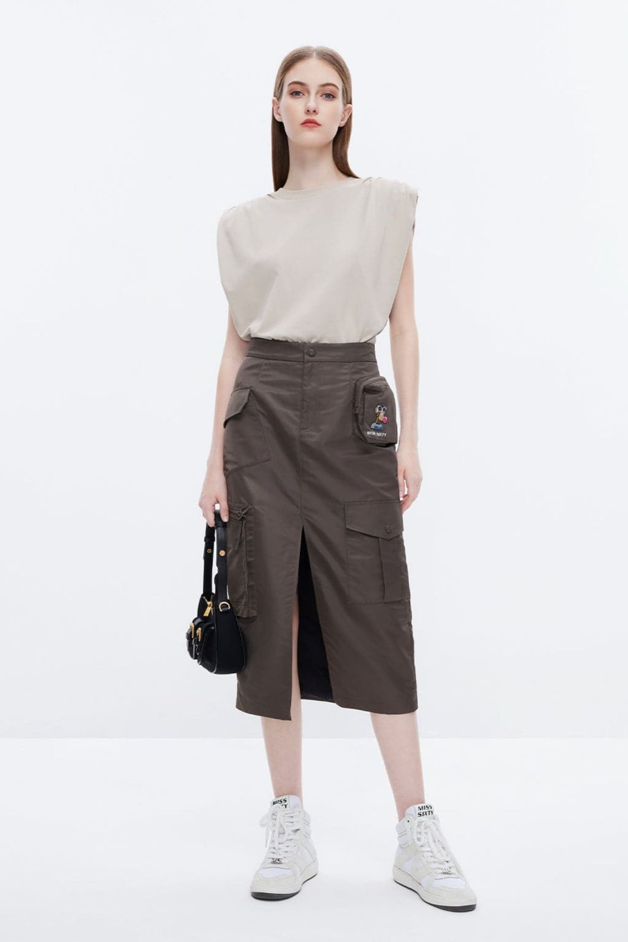 MISS SIXTY Skirts | Nft Capsule Vintage Cargo Style Front Slit Skirt