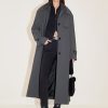 MISS SIXTY Jackets & Outerwears | Patchwork Design Stylish Mid-Length High-End Cape Coat Grey