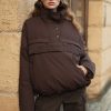 MISS SIXTY Jackets & Outerwears | Vintage Brown Colour Pullover Puffer Jacket Fuscous Brown