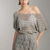 MISS SIXTY Sweaters | Resort Style Crochet Knit Wear Green Grey