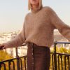 MISS SIXTY Fall-Winter | Angel Collection Embroidered Turtleneck Sweater Camel